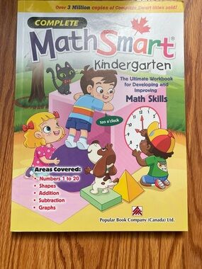 Complete MathSmart Kindergarten Workbook (Partially Used)